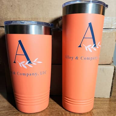 Monogram pair custom tumblers