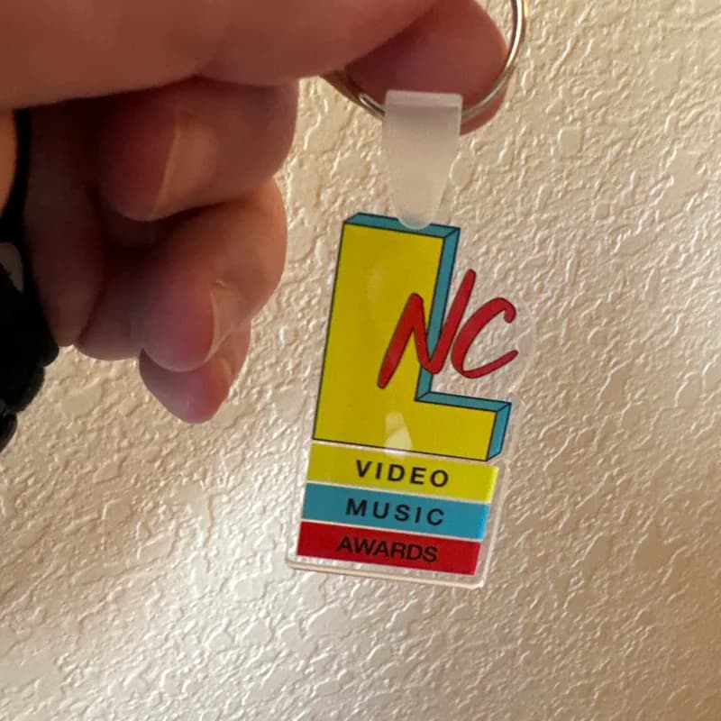 NC Video Music Awards event giveaway acrylic keychain
