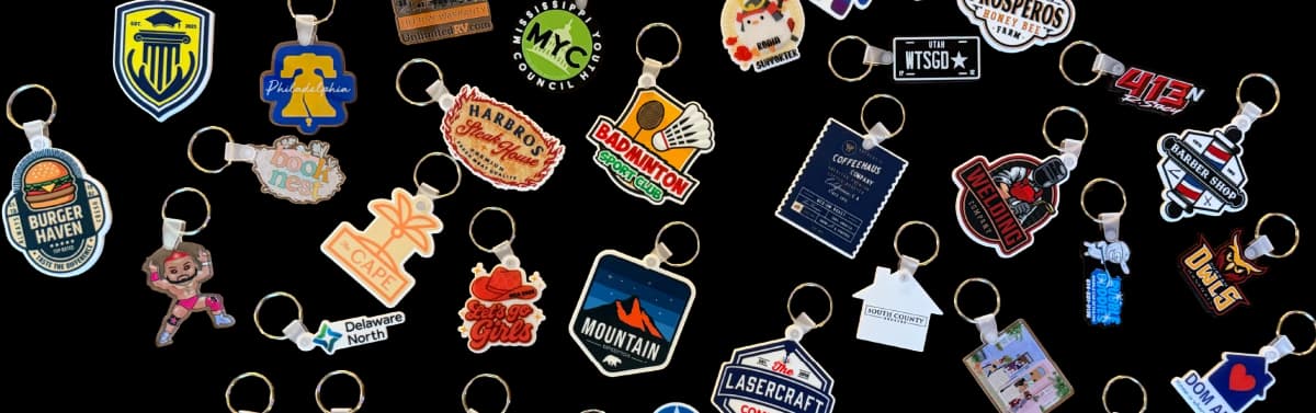 Custom acrylic keychains — die-cut to your logo shape