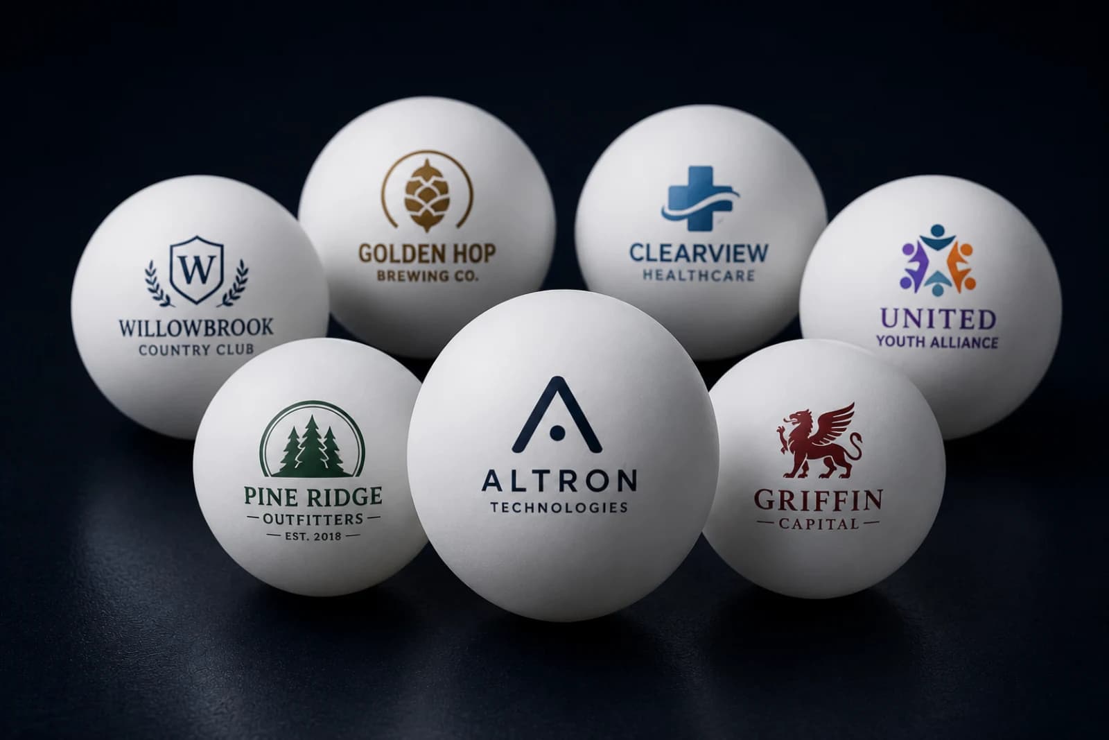 Custom UV printed ping pong balls