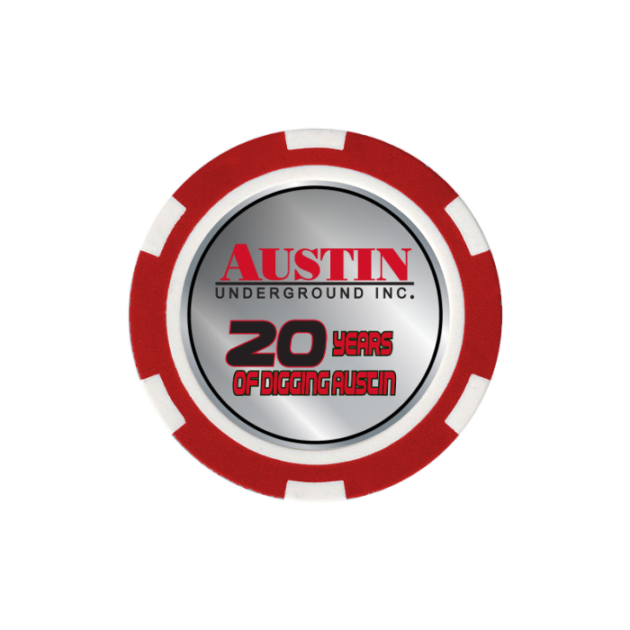 Poker Chips Set of 25 with full color logo