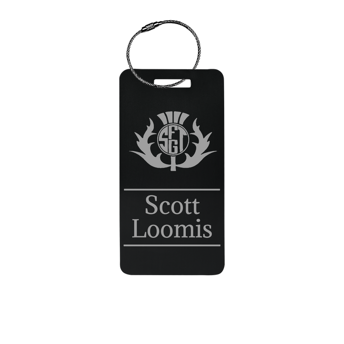 Custom Metal Luggage Tag Personalized with Logo or Custom Text