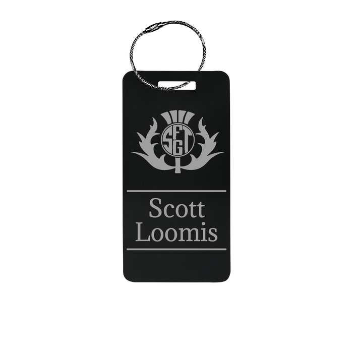 Custom Metal Luggage Tag Personalized with Logo or Custom Text