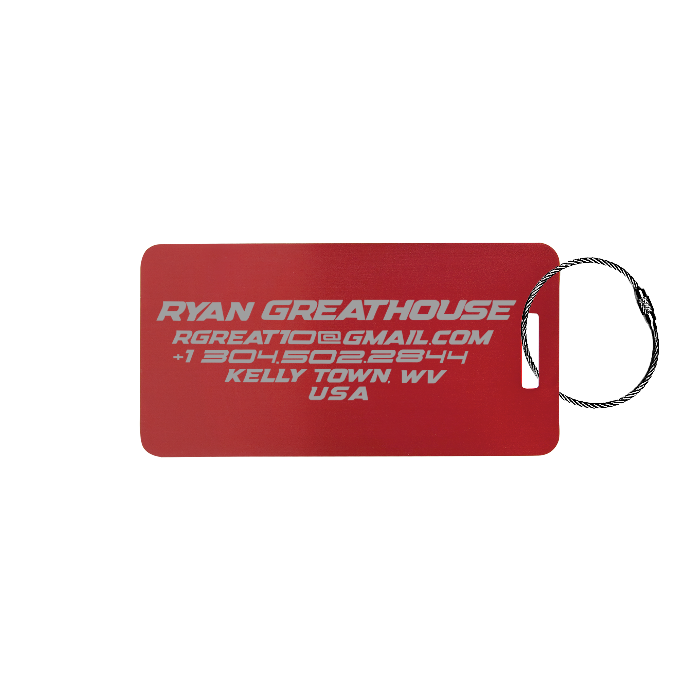 Custom Metal Luggage Tag Personalized with Logo or Custom Text