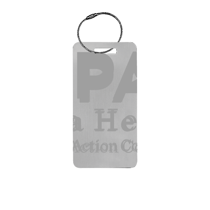 Custom Metal Luggage Tag Personalized with Logo or Custom Text