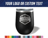 12oz Stemless Wine Tumbler with engraved logo - The Lasercraft Co.