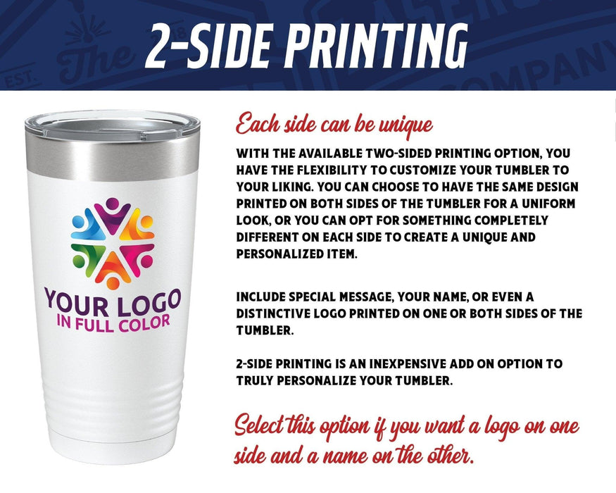 20oz Tumbler with full color logo - The Lasercraft Co.