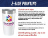30oz Tumbler with full color logo - The Lasercraft Co.
