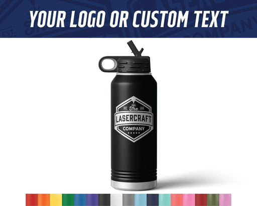 32oz Insulated Water Bottle with engraved logo - The Lasercraft Co.