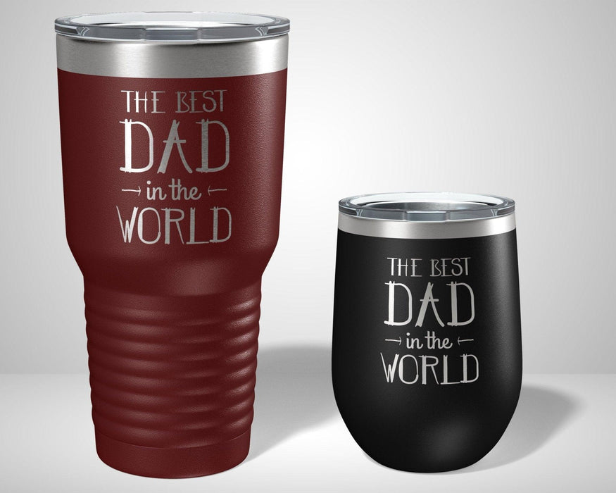 Best Dad in the World Graphic Tumbler - The Lasercraft Co.