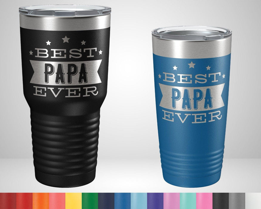 Best Papa Ever Graphic Tumbler - The Lasercraft Co.