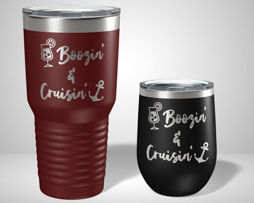 Boozin' and Cruisin' Graphic Tumbler - The Lasercraft Co.
