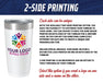 Bulk 20oz Small Insulated Water Bottle with full color logo - The Lasercraft Co.