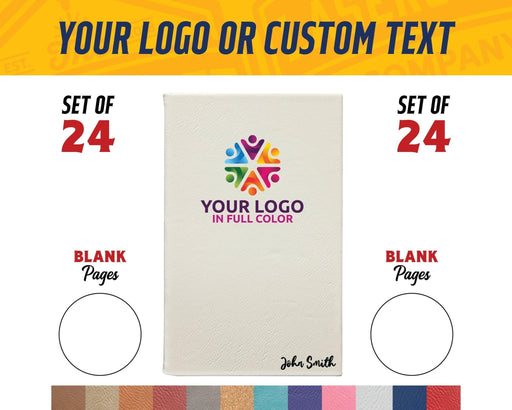 Bulk Sketch Book with Full Color Custom Logo - Bulk Logo Gifts - Bulk Vegan Leather Sketch Book - Wholesale journal with custom logo
