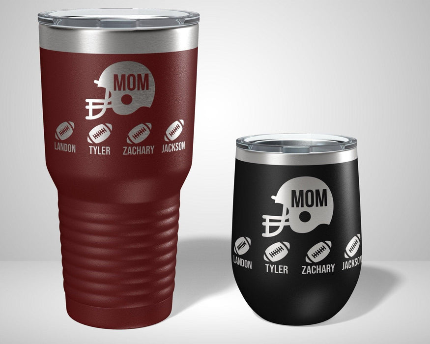 Football Mom Graphic Tumbler - The Lasercraft Co.