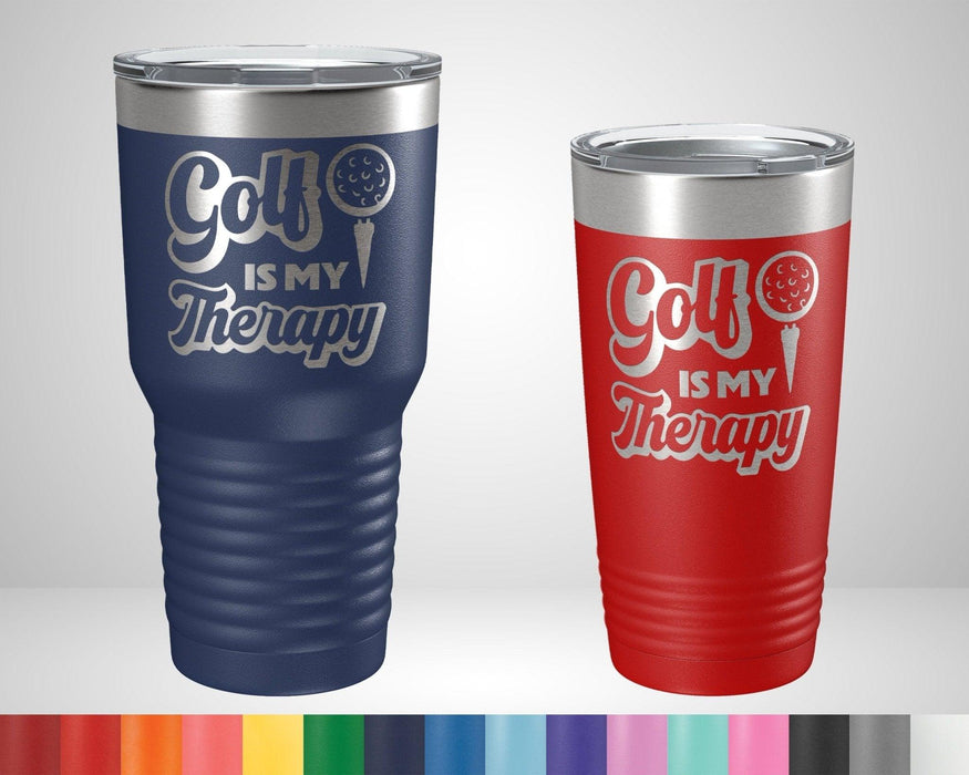 Golf is my Therapy Graphic Tumbler - The Lasercraft Co.