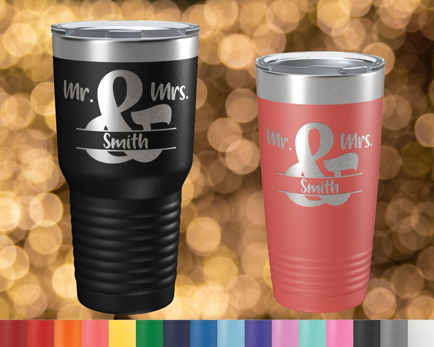 Mr and Mrs sGraphic Tumbler - The Lasercraft Co.