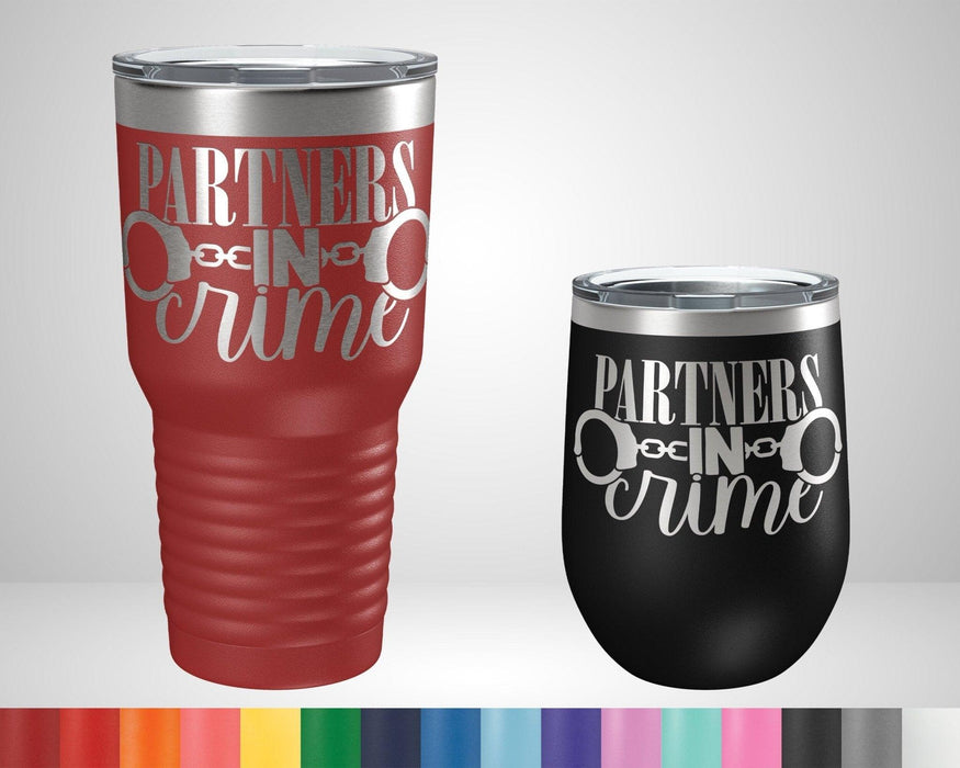 Partners In Crime Graphic Tumbler - The Lasercraft Co.