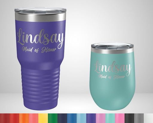Personalized Bridal Party sGraphic Tumbler - The Lasercraft Co.