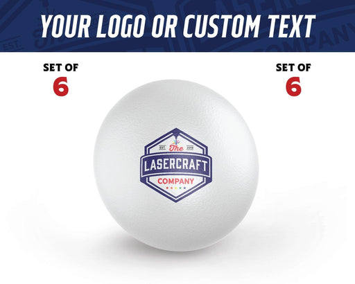 Ping Pong Balls Set of 6 with full color logo - The Lasercraft Co.