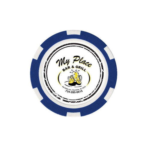 Poker Chips Set of 25 with full color logo - The Lasercraft Co.