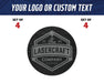 Round Slate Coasters Set of 4 with engraved logo - The Lasercraft Co.