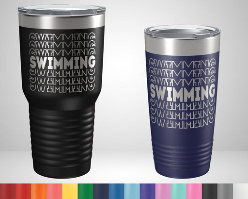 Swimming Graphic Tumbler - The Lasercraft Co.