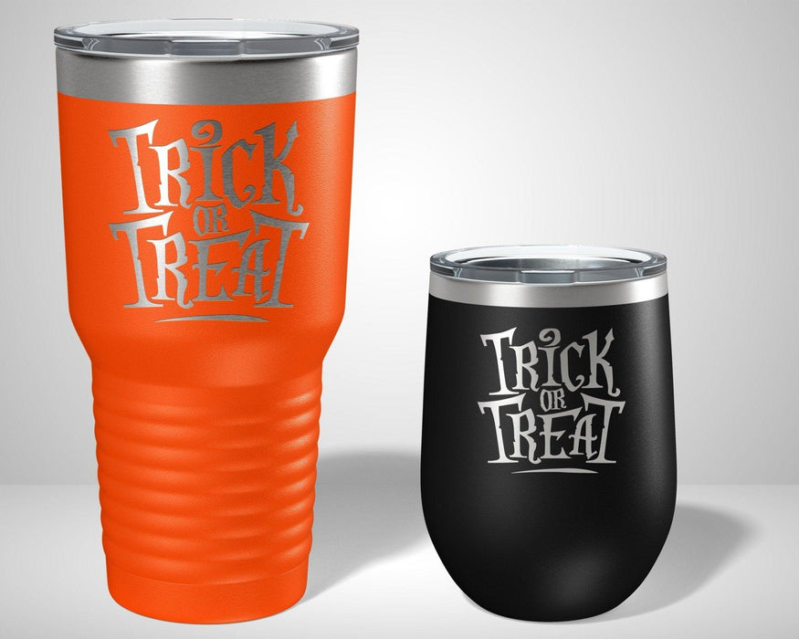 Trick or Treat Halloween Graphic Tumbler - The Lasercraft Co.