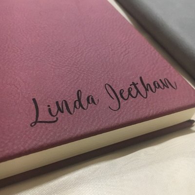 Custom engraved journal — customer order